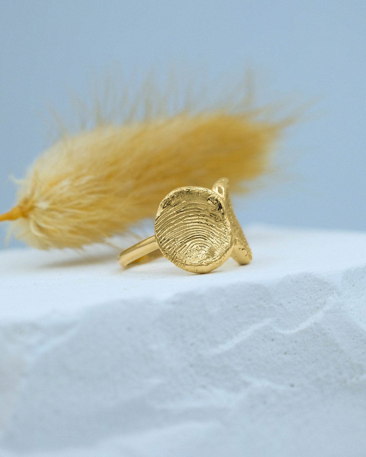 Fingerprint(s) Ring in solid gold