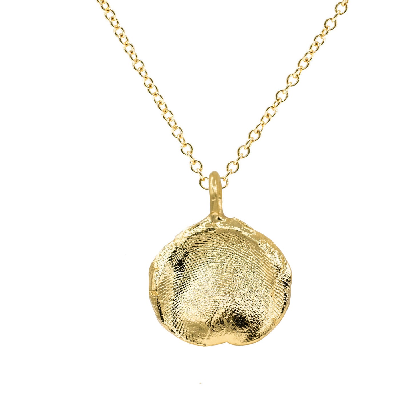 Fingerprint Necklace in solid gold