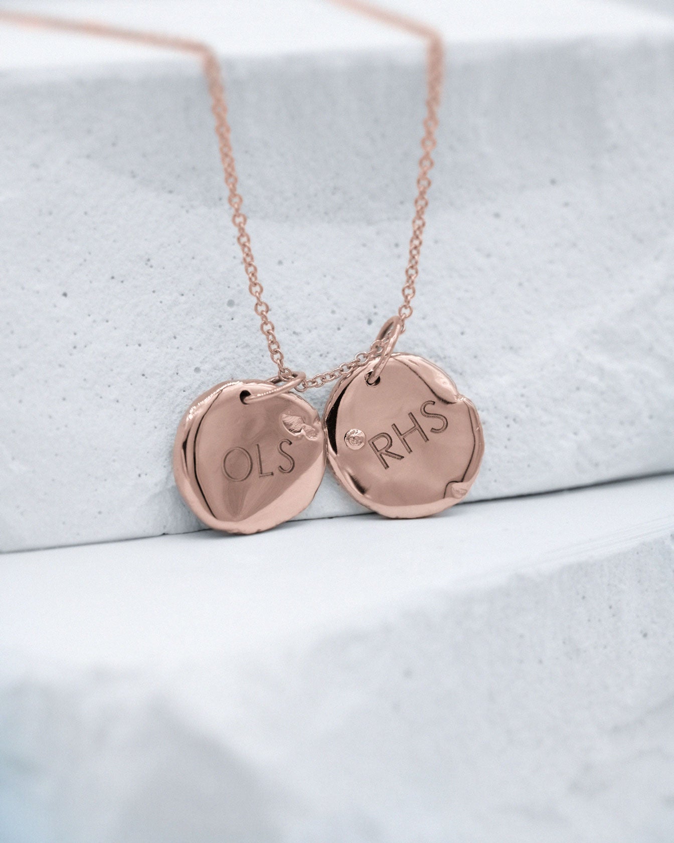 personalized Interlocking Heart Necklace, Engraved Necklace, Gold - IFSHE –  ifshe.com