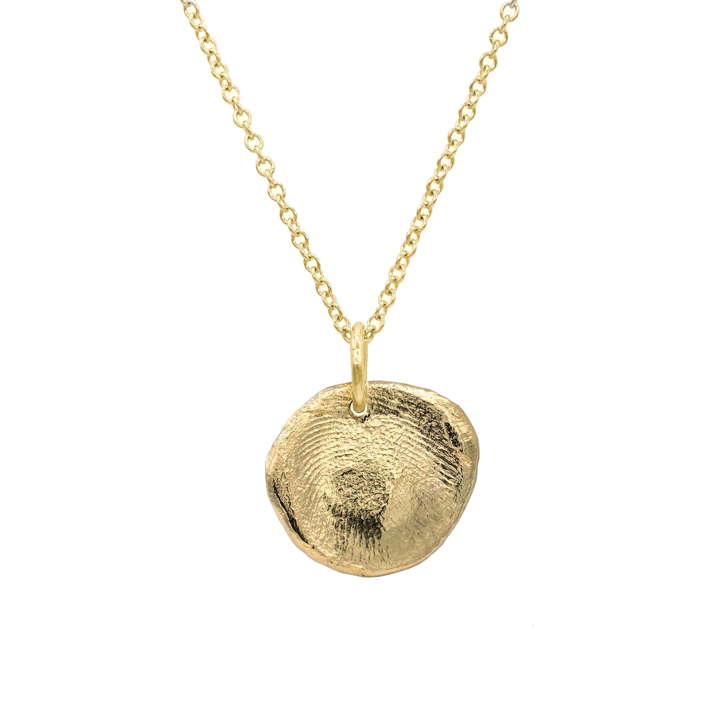 Mini Fingerprint Necklace in solid gold