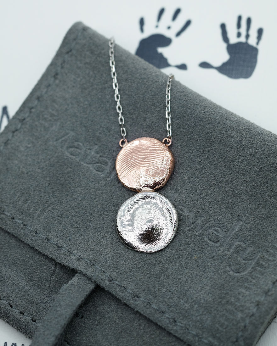 Triple hot sale fingerprint necklace